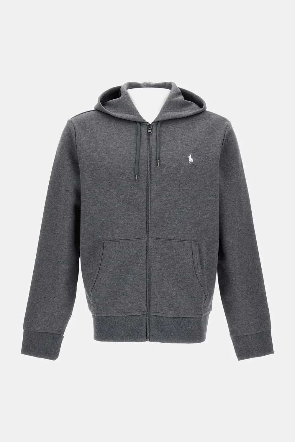 Polo Ralph Lauren Double-Knit Full-Zip Hoodie – Dark Grey