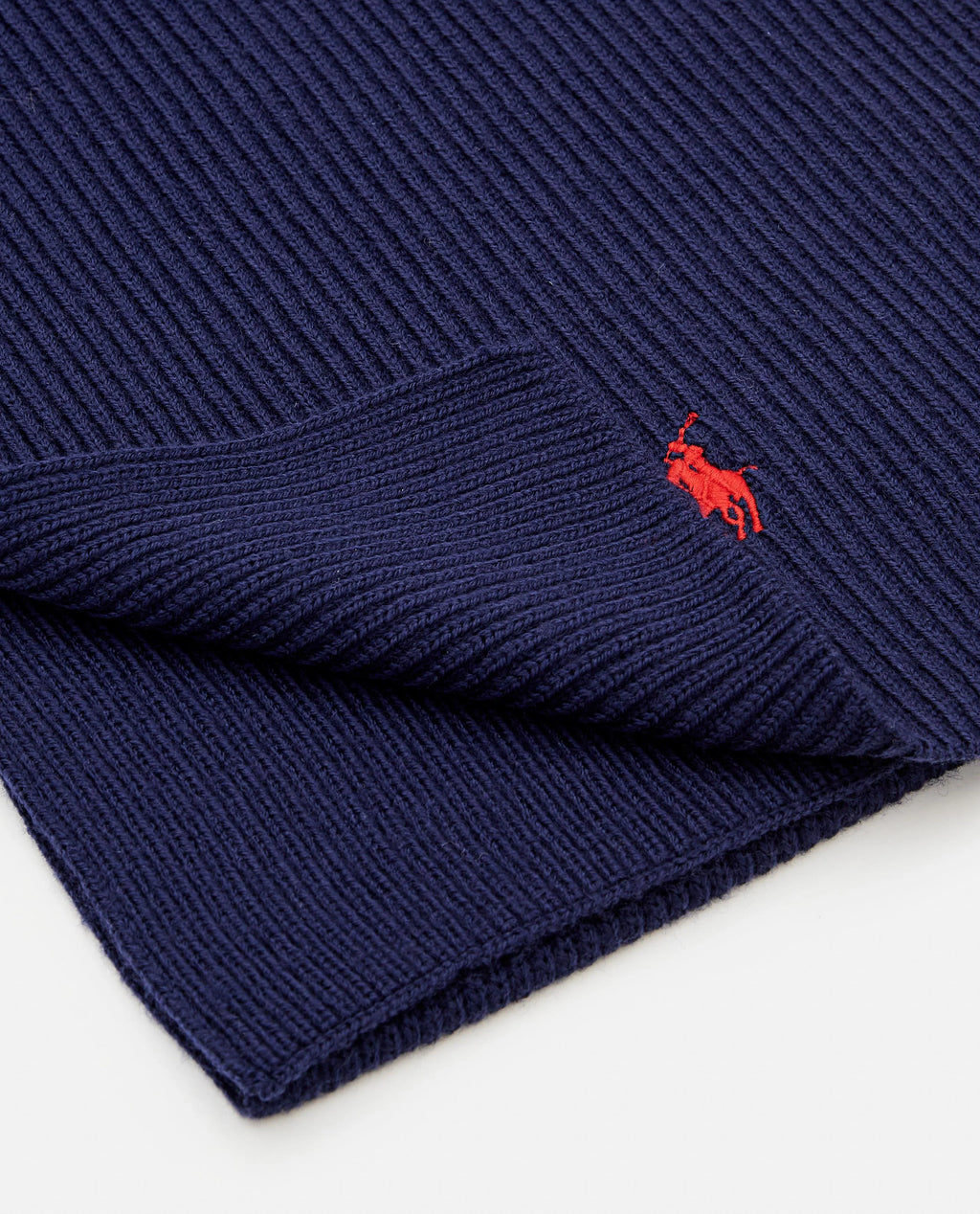 Wool Scarf With Pony Logo Navy
