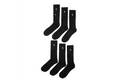 Cotton Blend Crew Sock 6 Pack Black