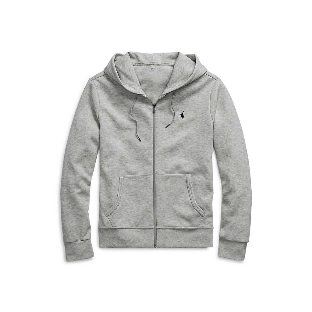 Polo Ralph Lauren Double-Knit Full-Zip Hoodie – Grey Heather