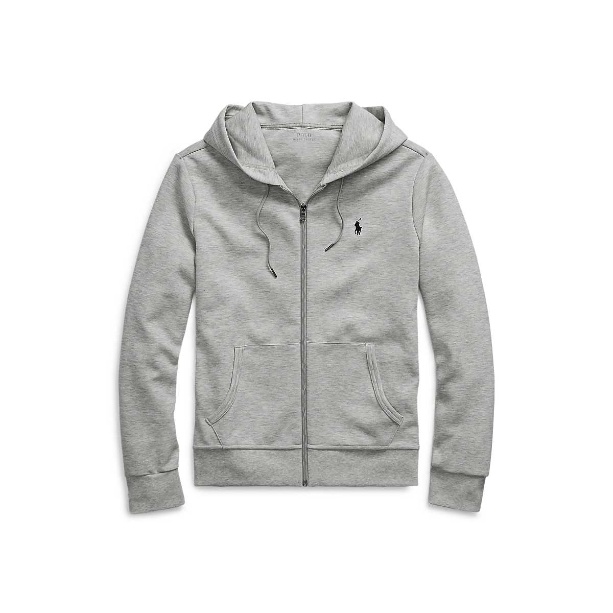Polo Ralph Lauren Double-Knit Full-Zip Hoodie – Grey Heather