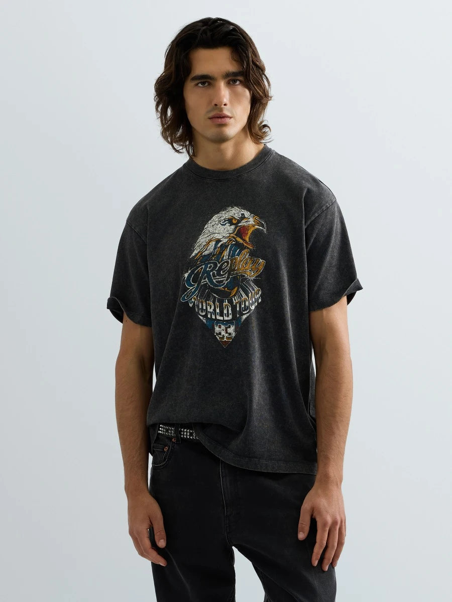 Relaxed-Fit T-Shirt With Eagle Print