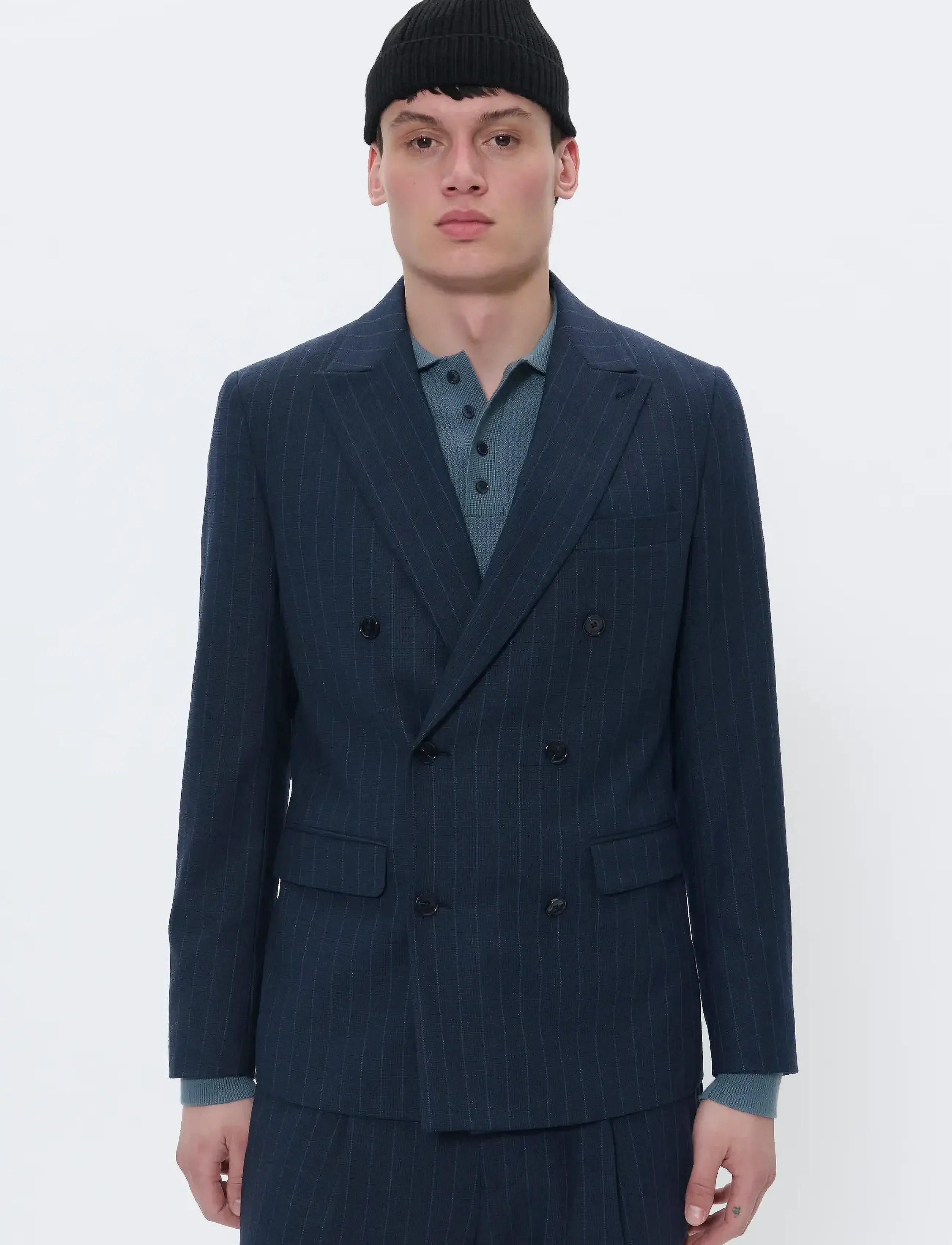 MAgaret Double - Dobbelspent Dress Navy Pinstripe