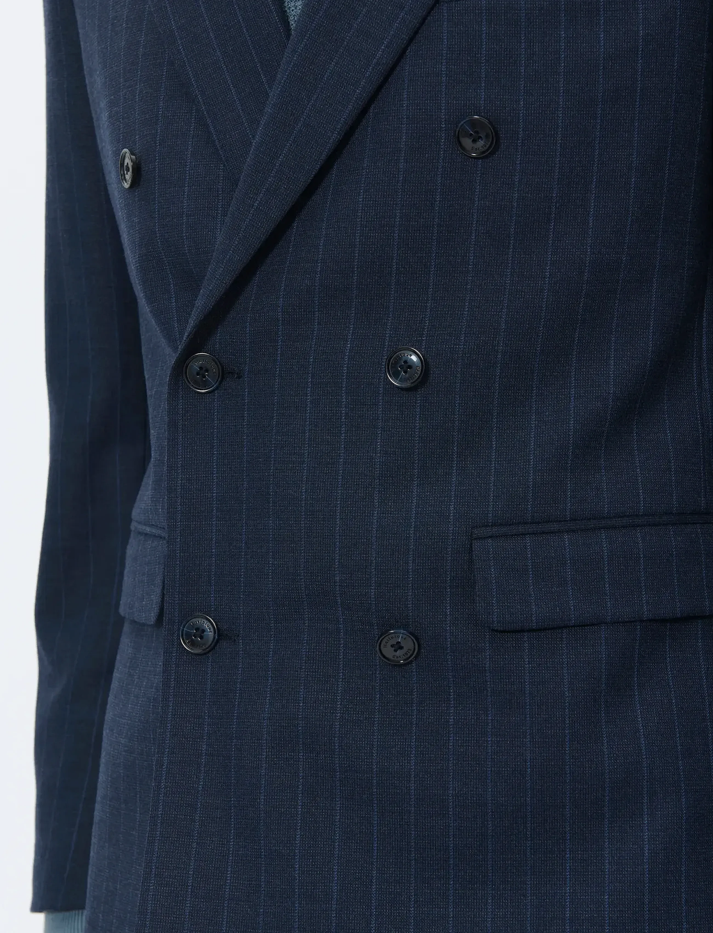 MAgaret Double - Dobbelspent Dress Navy Pinstripe