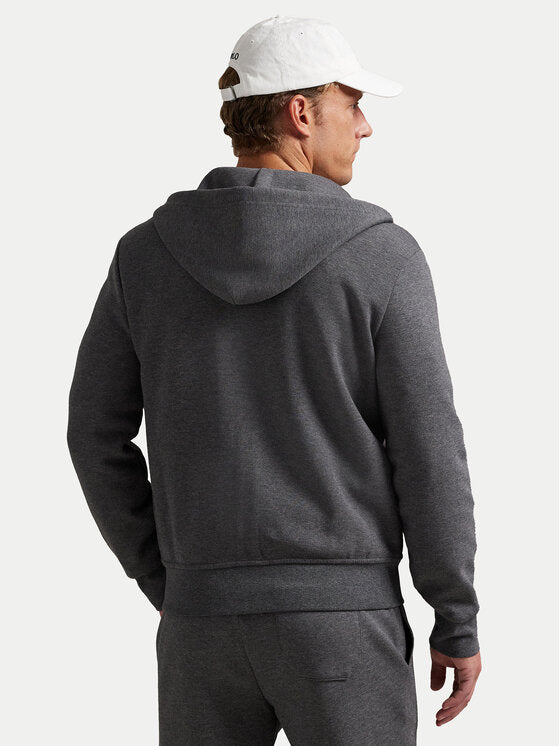Polo Ralph Lauren Double-Knit Full-Zip Hoodie – Dark Grey