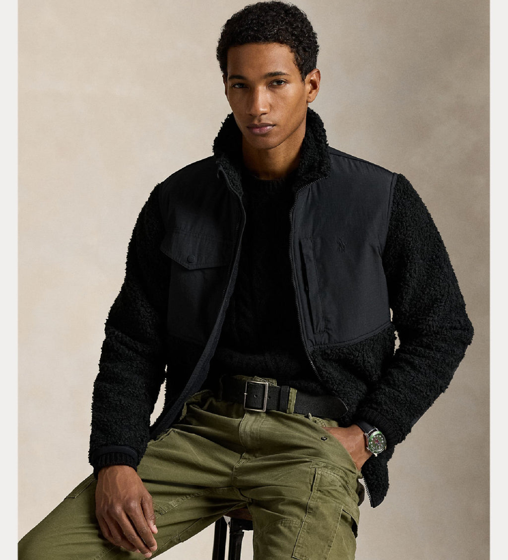 Polo Ralph Lauren Hybrid Mao Collar Jacket Black