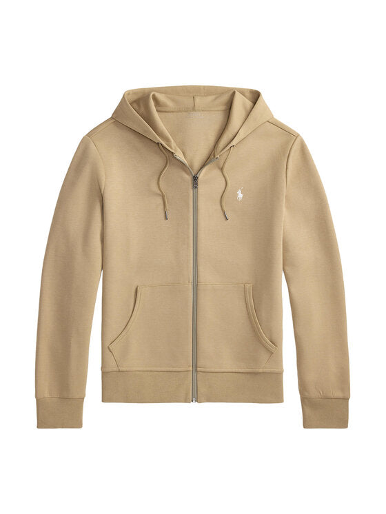 Polo Ralph Lauren Double-Knit Full-Zip Hoodie – Tan