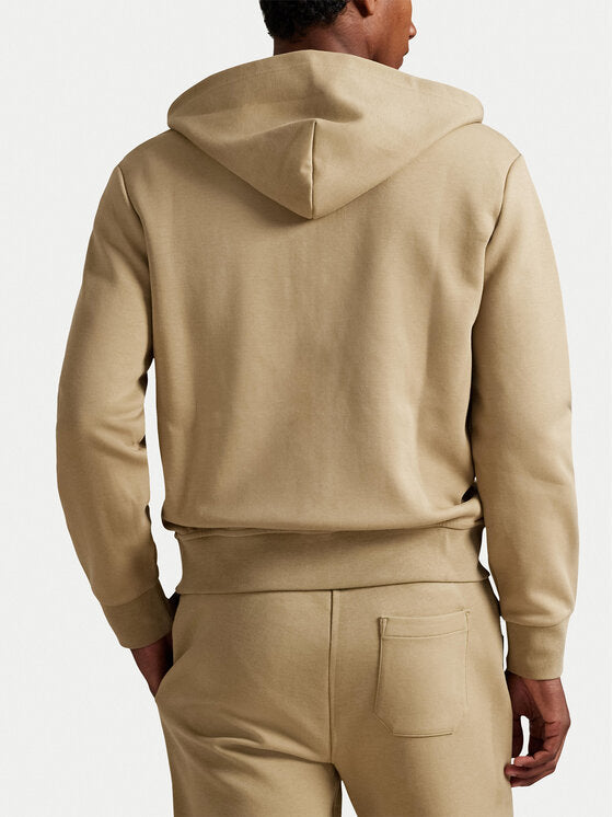 Polo Ralph Lauren Double-Knit Full-Zip Hoodie – Tan