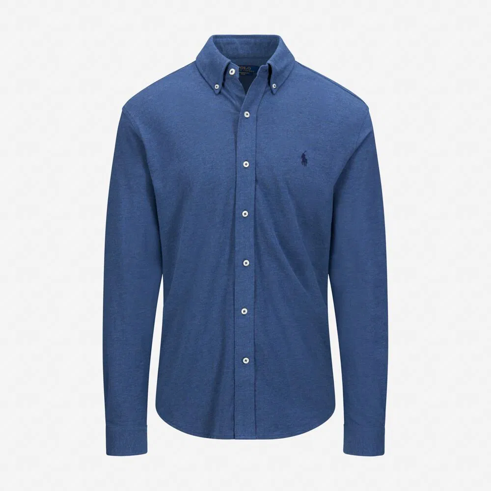 Polo Ralph Lauren Featherweight Mesh Shirt – Derby Blue Heather