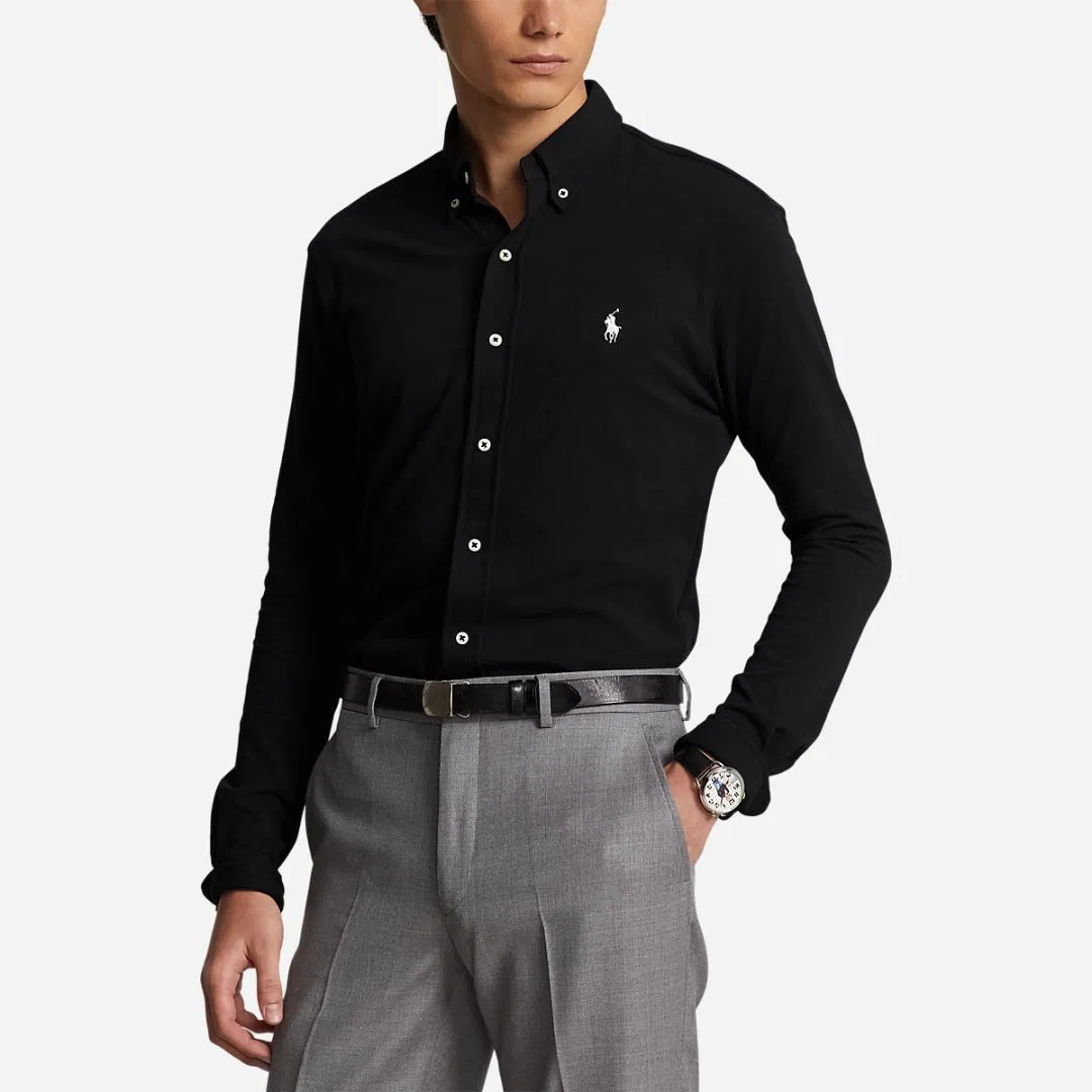 Polo Ralph Lauren Featherweight Mesh Shirt – Sort