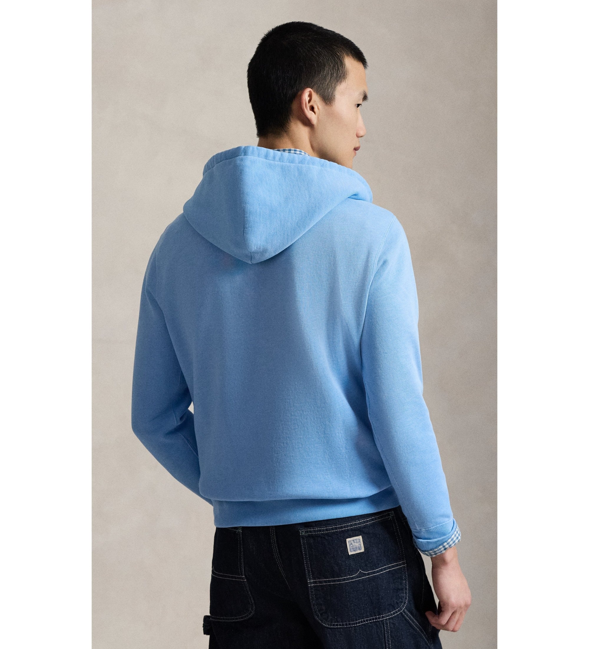 Polo Ralph Lauren Fleece Chambray Blue Denim Hoodie