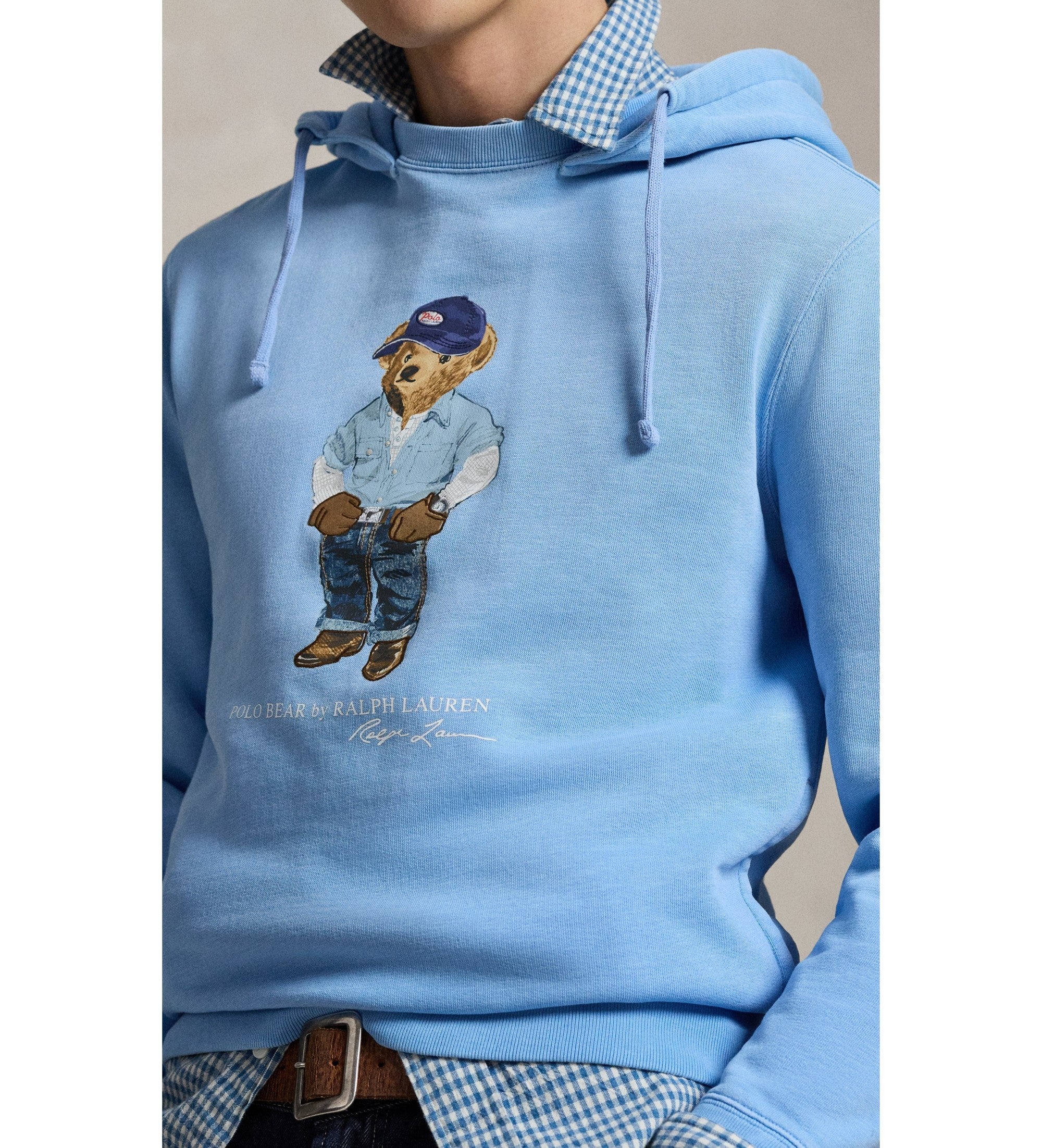 Polo Ralph Lauren Fleece Chambray Blue Denim Hoodie