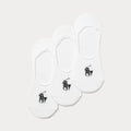 Ralph Lauren Men's Big Pony No-Show-Liner 3-Pack | White