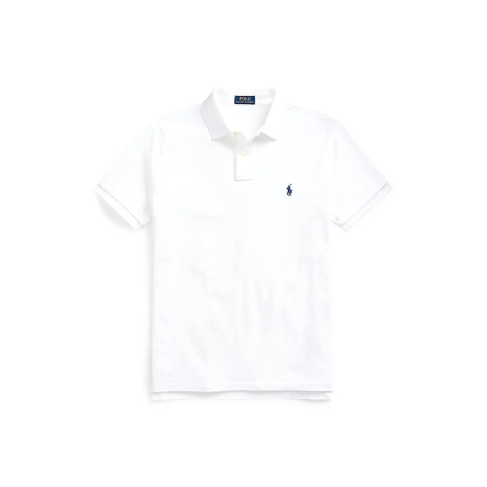Polo Ralph Lauren Custom Slim Fit Mesh Polo – White