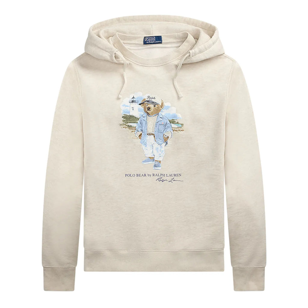 Ralph Lauren Teddy Bear Logo Hoodie Cream
