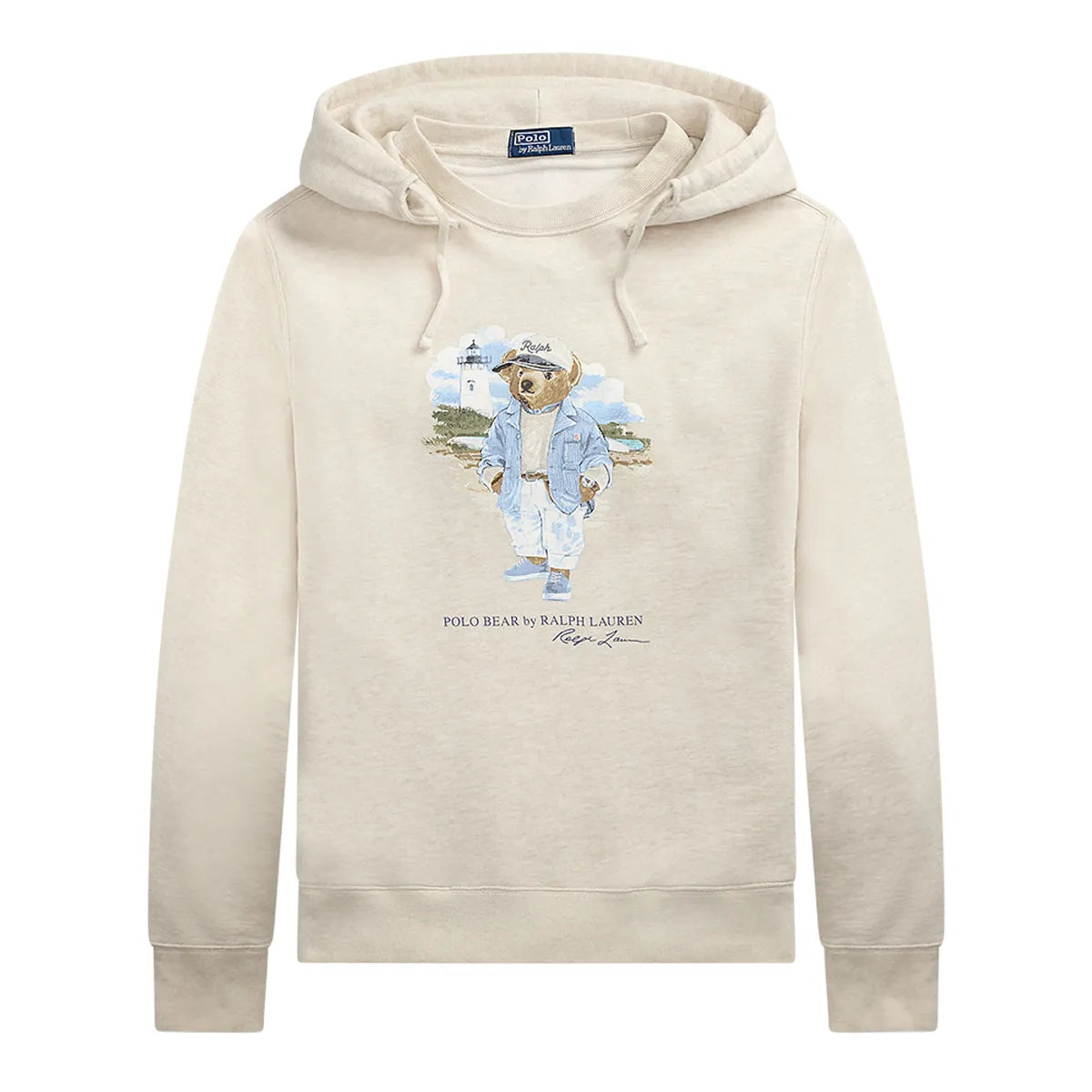 Ralph Lauren Teddy Bear Logo Hoodie Cream