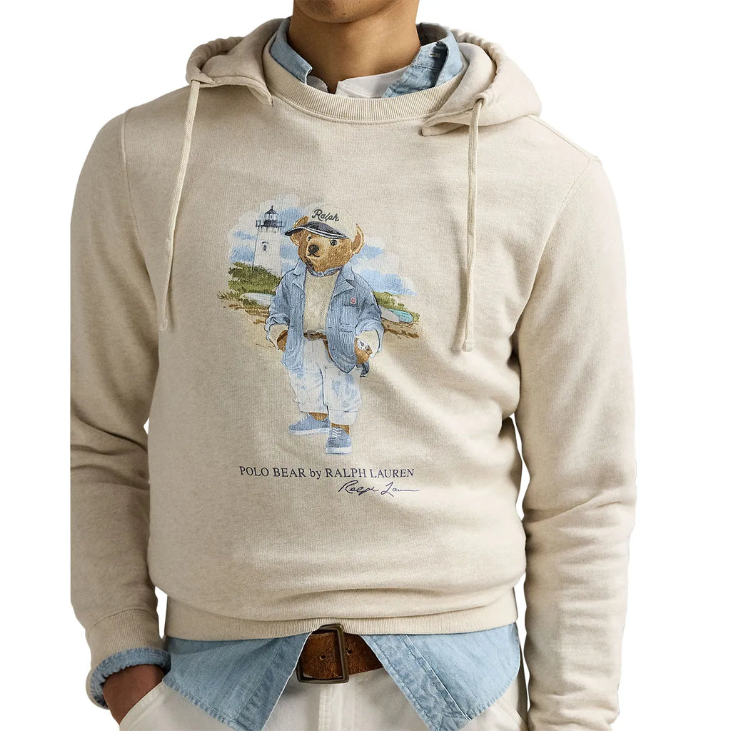 Ralph Lauren Teddy Bear Logo Hoodie Cream