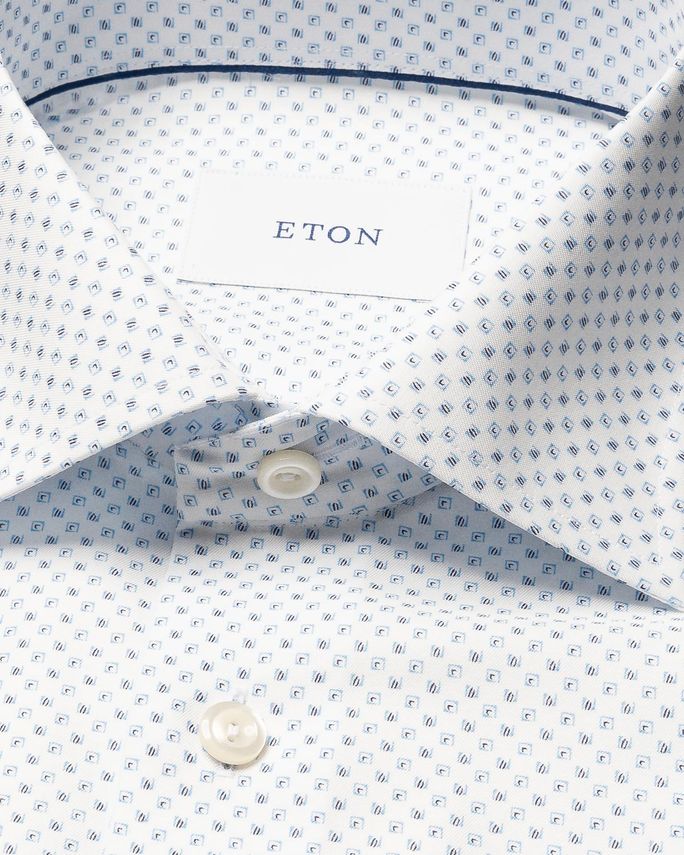 Geometric Print Signature Twill Shirt Slim Fit