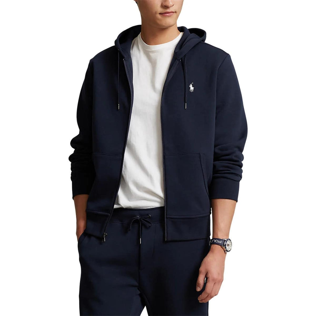 Polo Ralph Lauren Double-Knit Full-Zip Hoodie – Navy